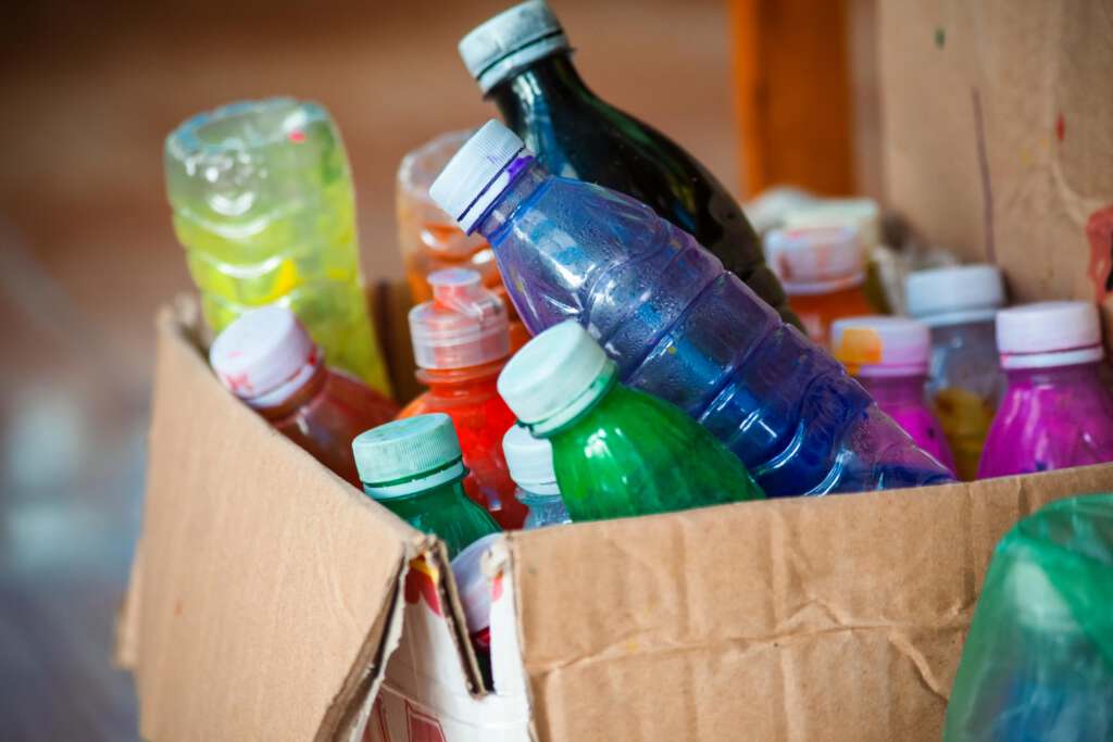 Plastikflaschen gesammelt